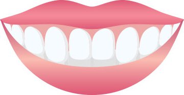 치아 크기가 서로 다른 미소 일러스트