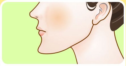 아래턱이 앞으로 나온 옆얼굴 일러스트